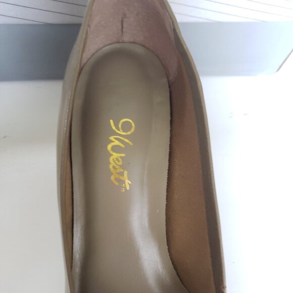 👠 9 West Khaki Leather Pumps - Classic & Comfortable (Size 6.5M) - Picture 8 of 14